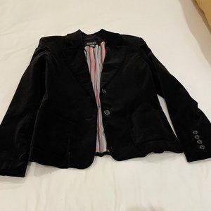 Black velvet blazer